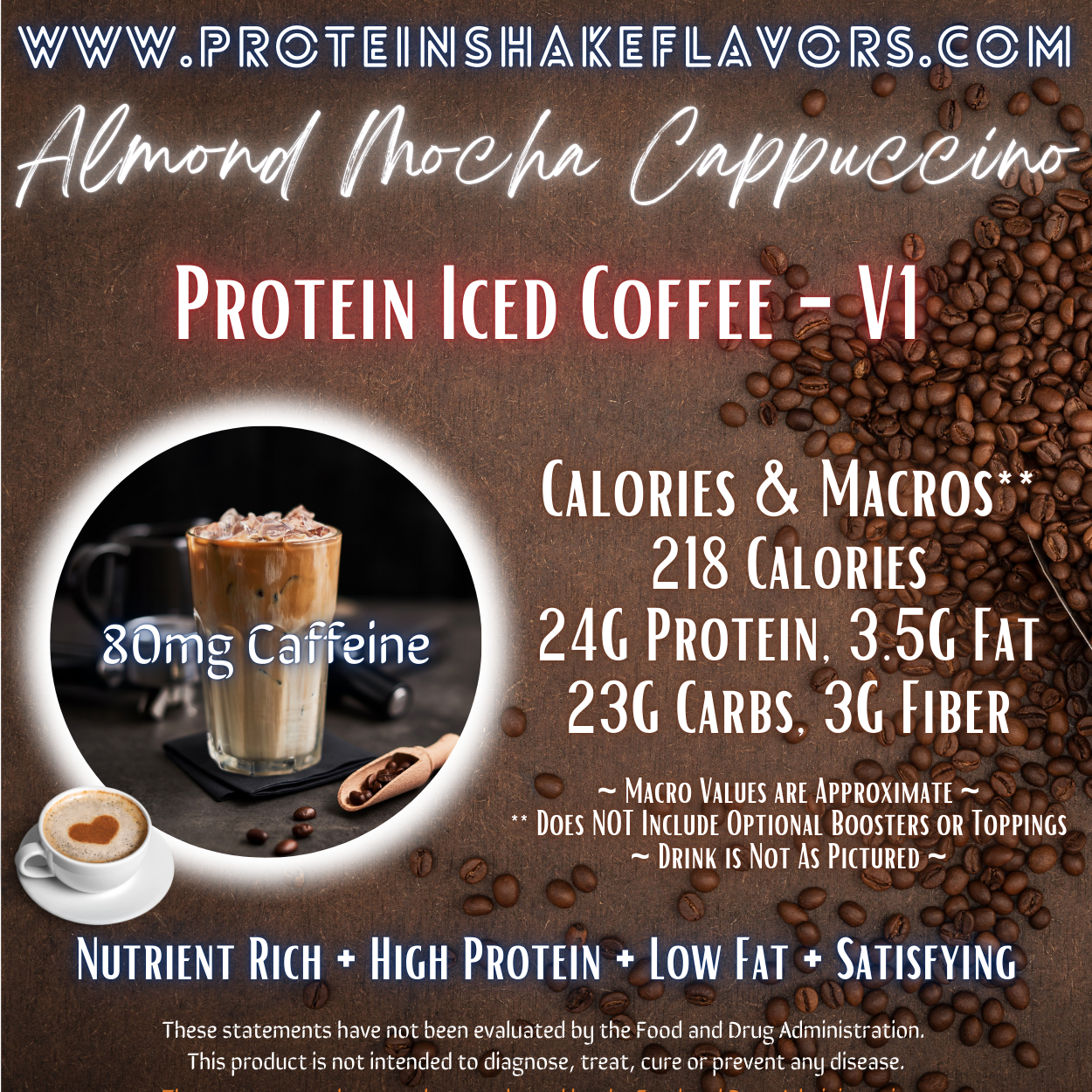 Protein Iced Coffee Recipe: Almond Mocha Cappuccino ☕