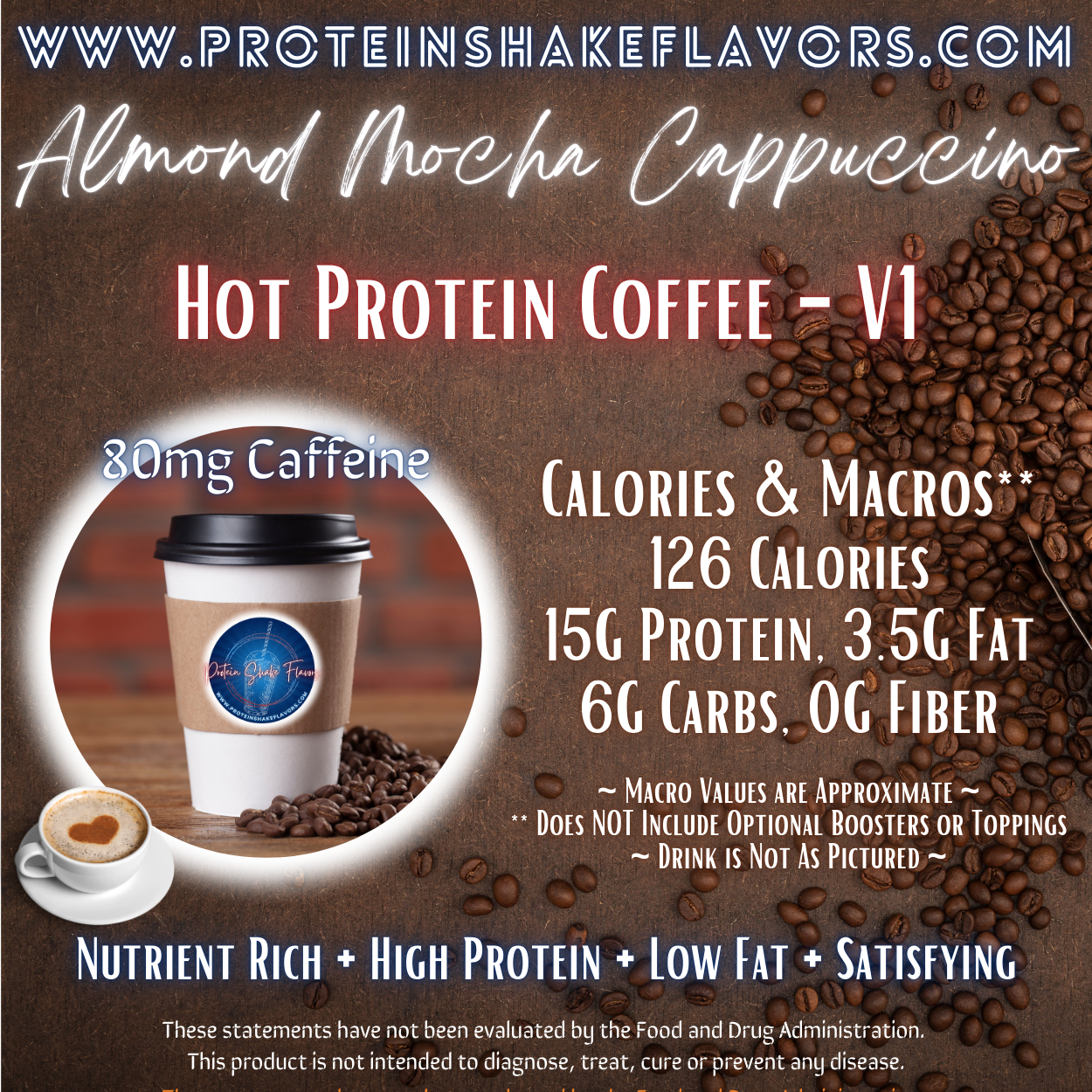 Hot Protein Coffee Recipe: Almond Mocha Cappuccino ☕