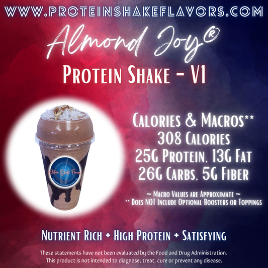 Almond Joy Recipe for High Protein Shake for Meal Replacement, Supplement or Weight Loss