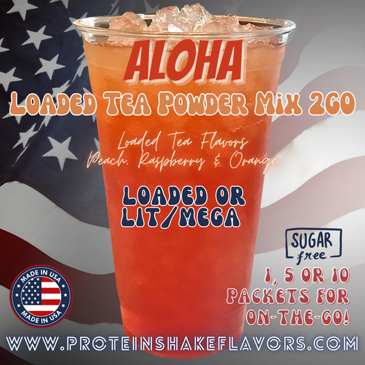 Loaded Tea Energy Drink Powder Caffeine Sugar Free Energy Water Packets Without Aspartame