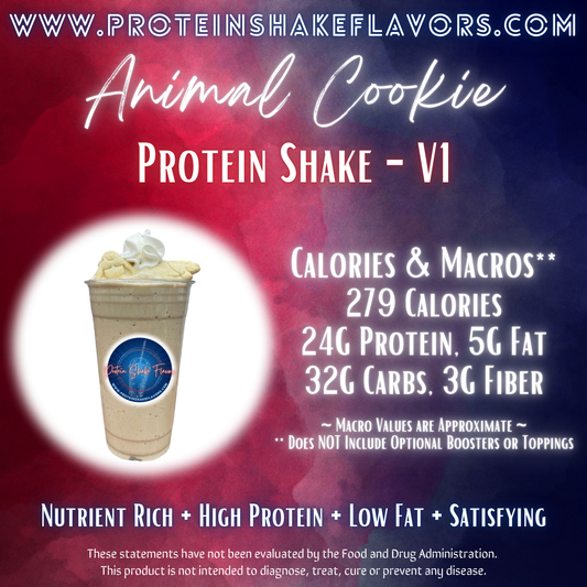Animal Cookie Recipe for High Protein Shake for Meal Replacement, Supplement or Weight Loss