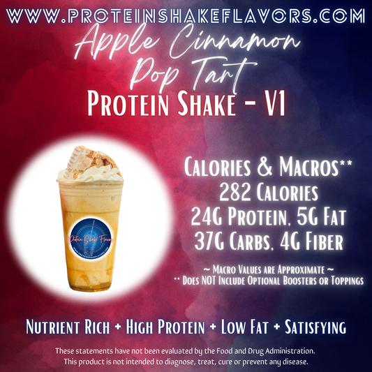 Apple Cinnamon Pop Tart Recipe for High Protein Shake for Meal Replacement, Supplement or Weight Loss