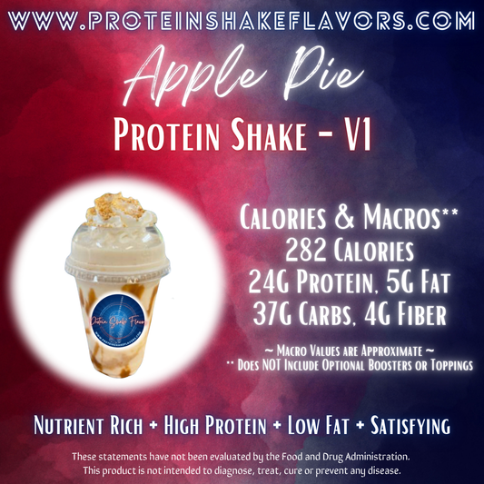 Apple Pie Recipe for High Protein Shake for Meal Replacement, Supplement or Weight Loss