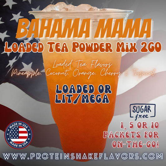 Bahama Mama Loaded Tea Energy Drink Powder Caffeine Sugar Free Energy Water Packets Without Aspartame