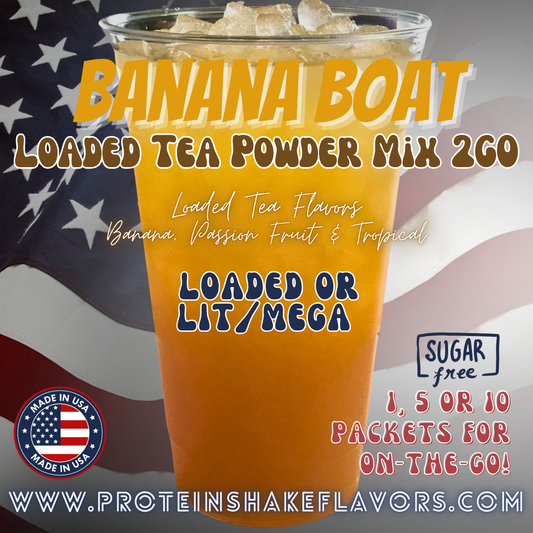 Banana Boat Loaded Tea Energy Drink Powder Caffeine Sugar Free Energy Water Packets Without Aspartame