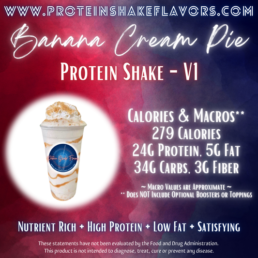 Banana Cream Pie Recipe for High Protein Shake for Meal Replacement, Supplement or Weight Loss