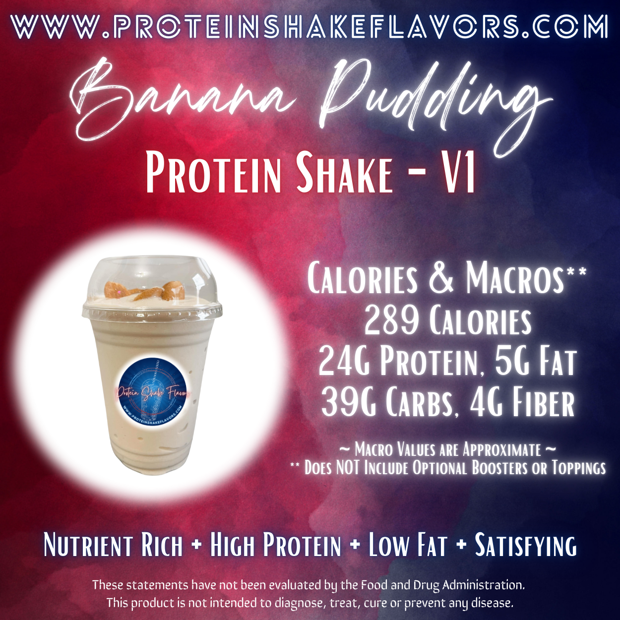 Banana Pudding Recipe for High Protein Shake for Meal Replacement, Supplement or Weight Loss