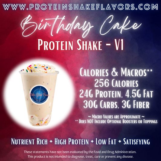 Birthday Cake Recipe for High Protein Shake for Meal Replacement, Supplement or Weight Loss