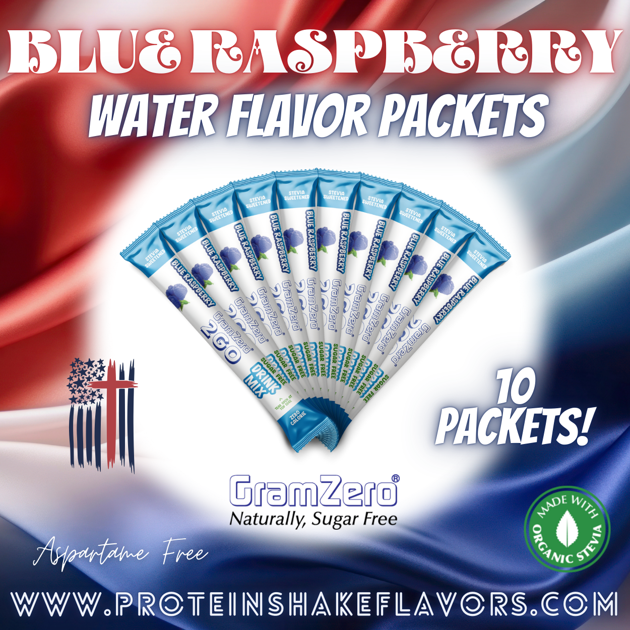 Blue Raspberry Powdered Water Flavoring Without Artificial Sweeteners for Healthy Water Enhancers