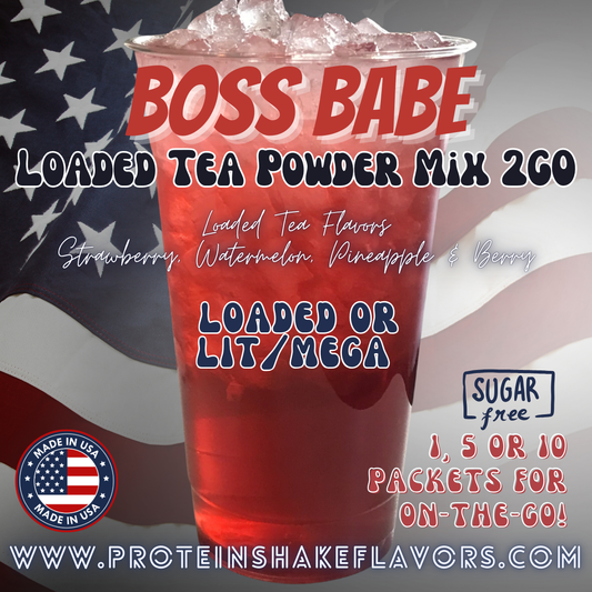 Boss Babe Loaded Tea Energy Drink Powder Caffeine Sugar Free Energy Water Packets Without Aspartame