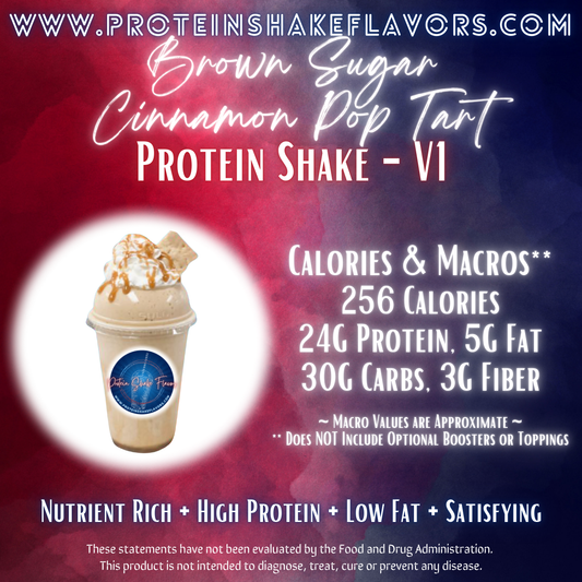 Brown Sugar Cinnamon Pop Tart Recipe for High Protein Shake for Meal Replacement, Supplement or Weight Loss