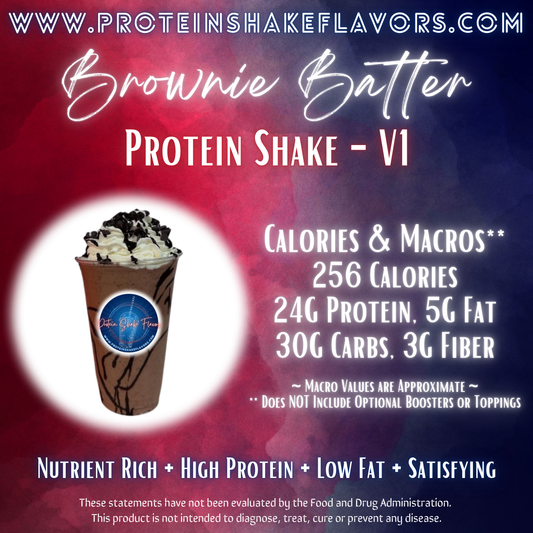 Brownie Batter Recipe for High Protein Shake for Meal Replacement, Supplement or Weight Loss