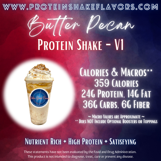 Protein Powder Shake Recipe: Butter Pecan 🥛 Meal Replacement Drink