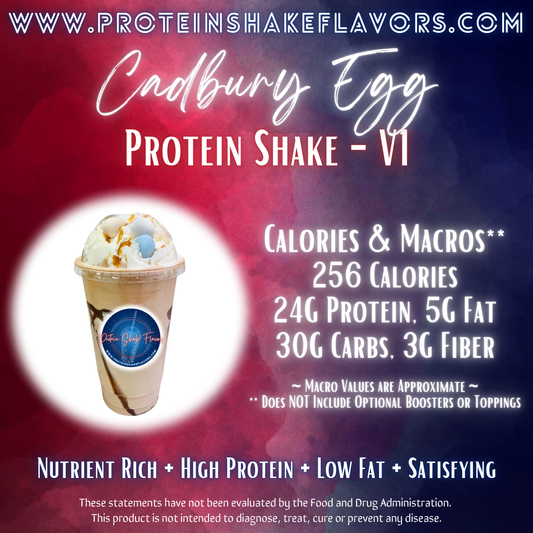 Cadbury Egg Recipe for High Protein Shake for Meal Replacement, Supplement or Weight Loss Easter
