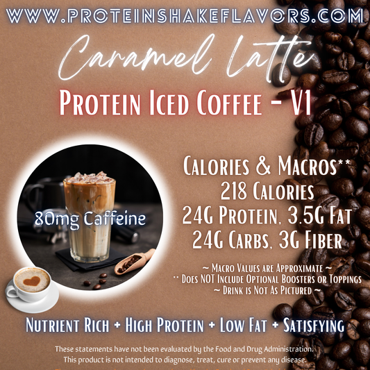 Protein Iced Coffee Recipe: Caramel Latte ☕