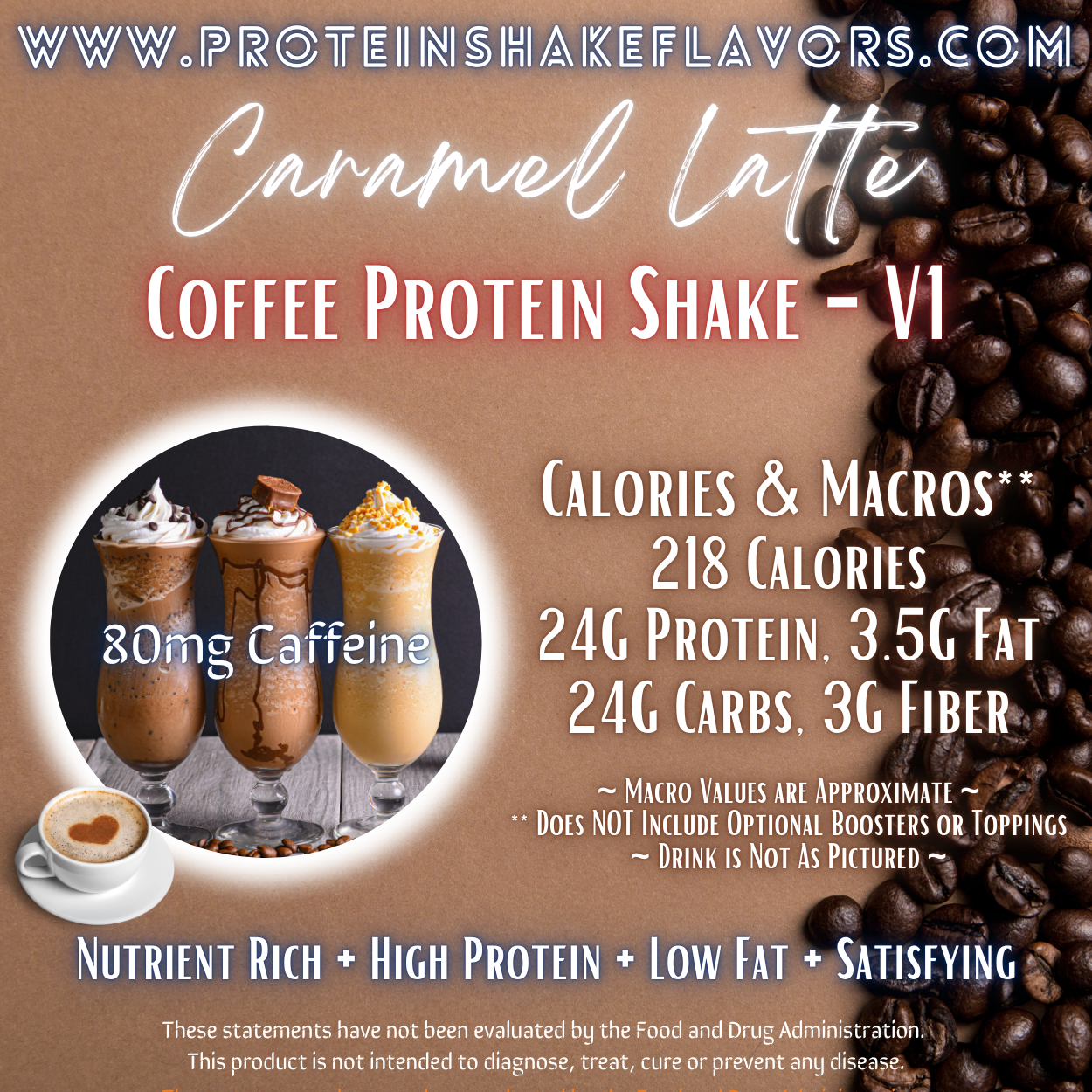 Coffee Protein Shake Recipe: Caramel Latte ☕
