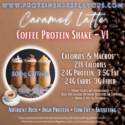 Coffee Protein Shake Recipe: Caramel Latte ☕