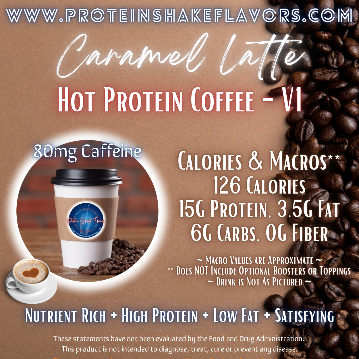 Hot Protein Coffee Recipe: Caramel Latte ☕