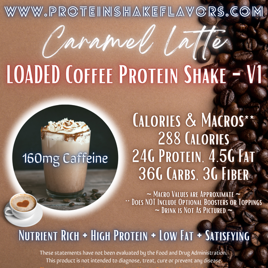 Loaded Coffee Protein Shake Recipe: Caramel Latte ☕