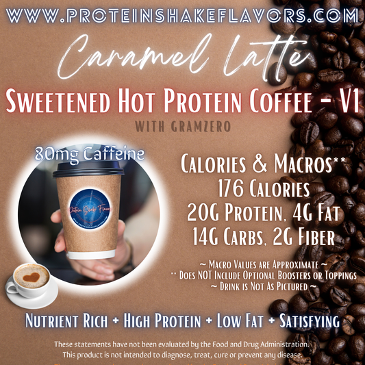 Sweetened Hot Protein Coffee Recipe: Caramel Latte ☕