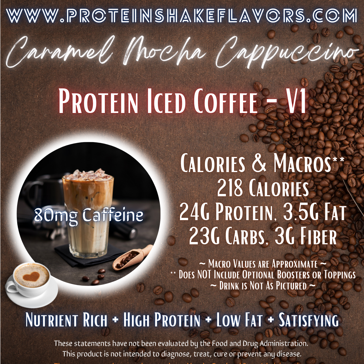 Protein Iced Coffee Recipe: Caramel Mocha Cappuccino ☕