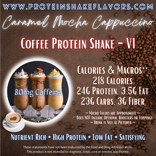 Coffee Protein Shake Recipe: Caramel Mocha Cappuccino ☕