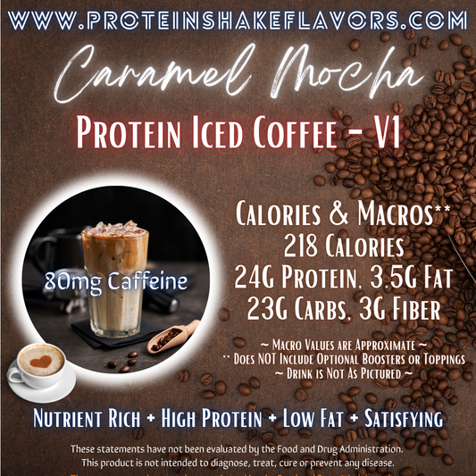 Protein Iced Coffee Recipe: Caramel Mocha ☕