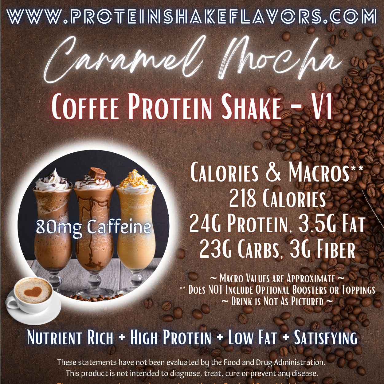 Coffee Protein Shake Recipe: Caramel Mocha ☕