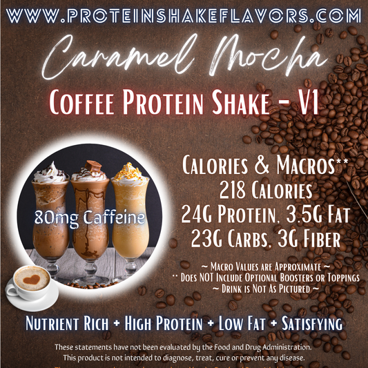 Coffee Protein Shake Recipe: Caramel Mocha ☕
