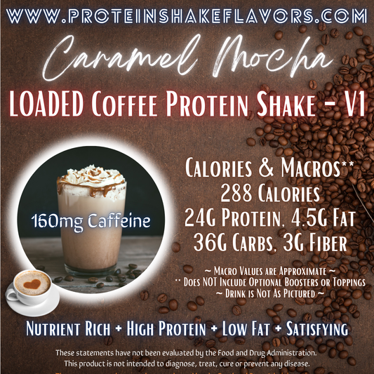 Loaded Coffee Protein Shake Recipe: Caramel Mocha ☕