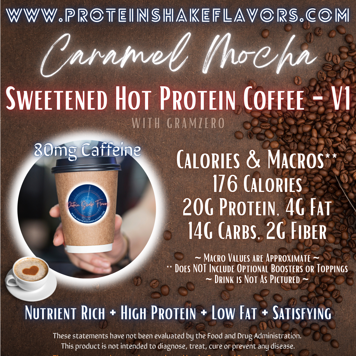 Sweetened Hot Protein Coffee Recipe: Caramel Mocha ☕