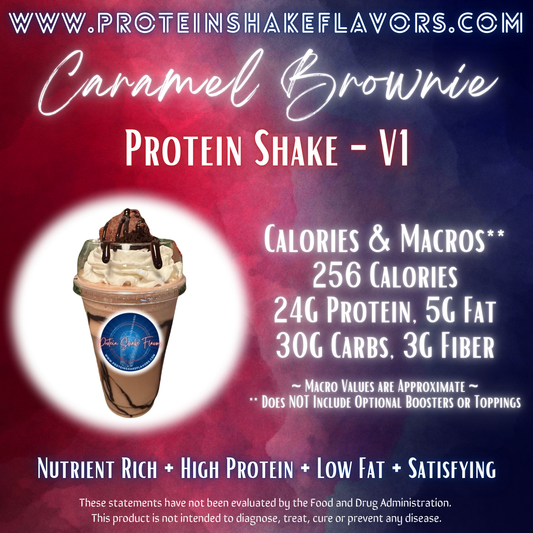 Caramel Brownie Recipe for High Protein Shake for Meal Replacement, Supplement or Weight Loss
