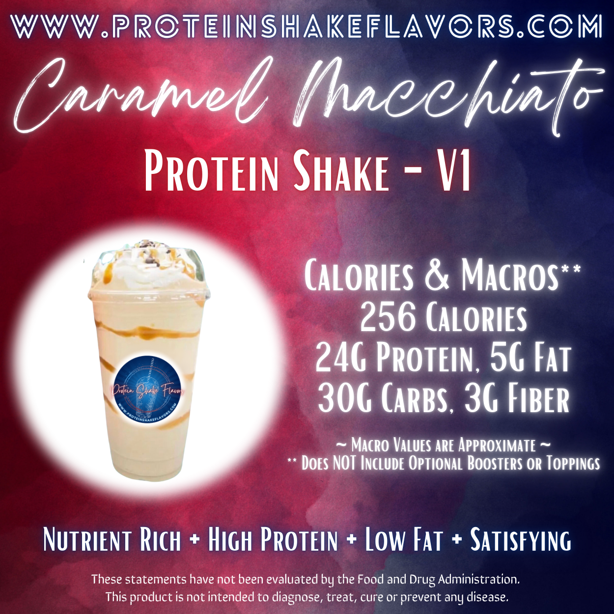 Caramel Macchiato Recipe for High Protein Shake for Meal Replacement, Supplement or Weight Loss