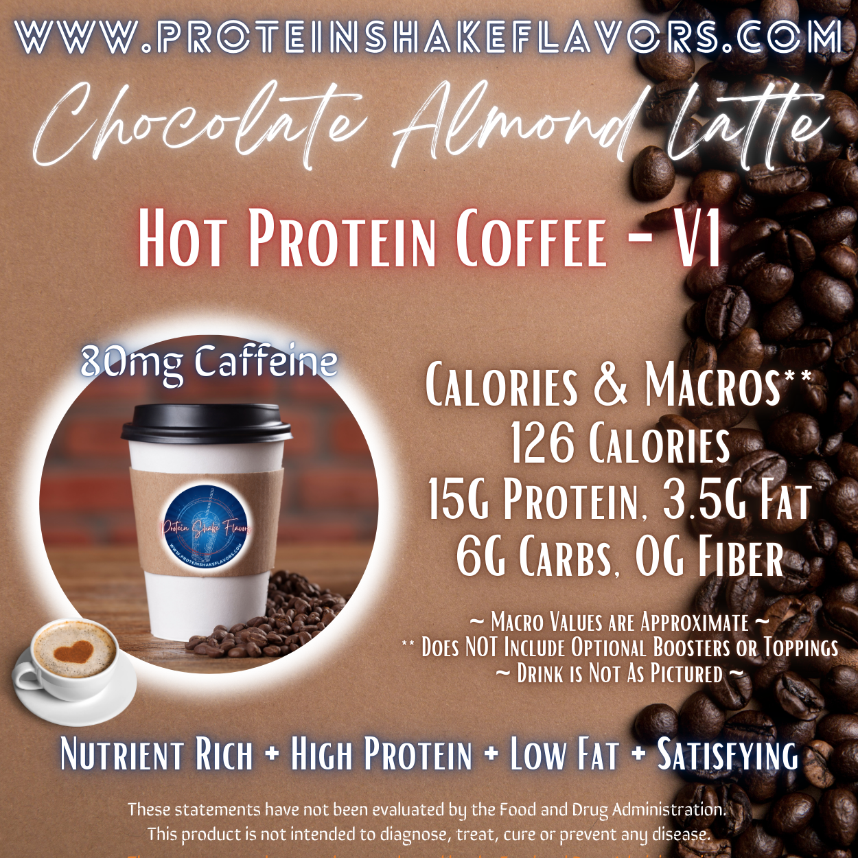 Hot Protein Coffee Recipe: Chocolate Almond Latte ☕