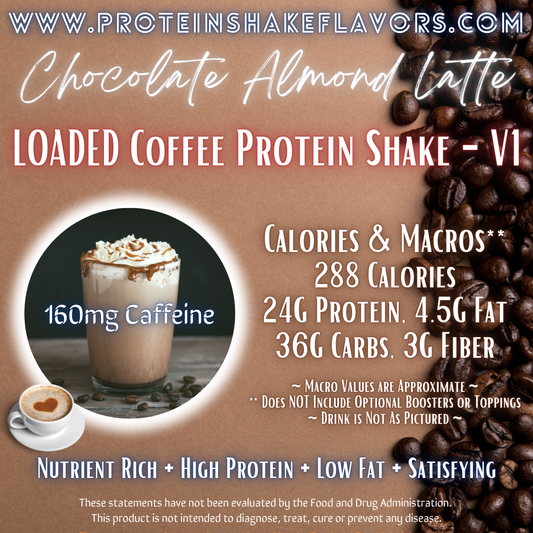 Loaded Coffee Protein Shake Recipe: Chocolate Almond Latte ☕