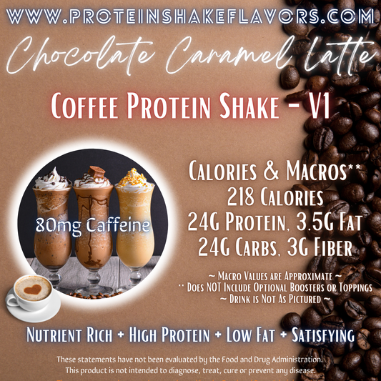 Coffee Protein Shake Recipe: Chocolate Caramel Latte ☕