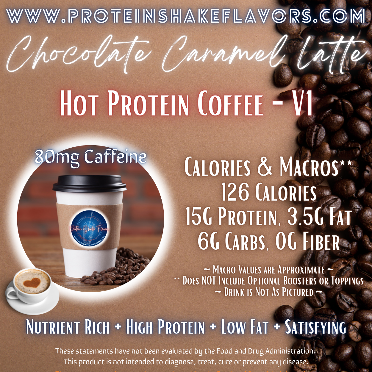 Hot Protein Coffee Recipe: Chocolate Caramel Latte ☕
