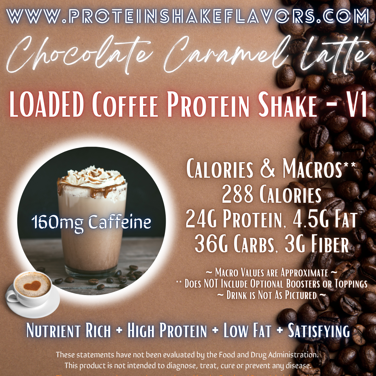 Loaded Coffee Protein Shake Recipe: Chocolate Caramel Latte ☕