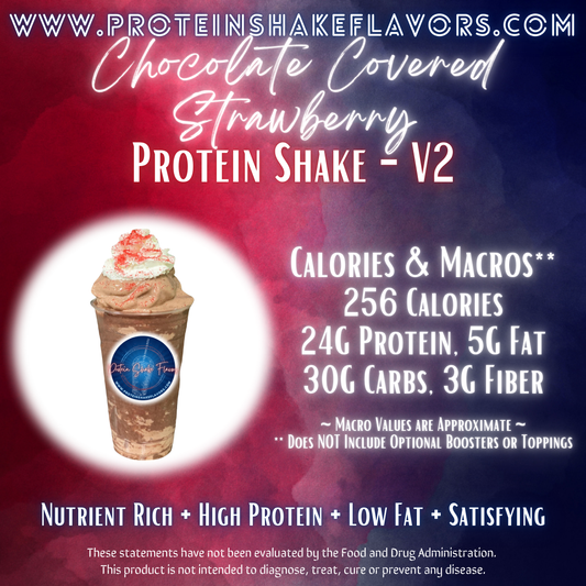 Protein Powder Shake Recipe: Chocolate Covered Strawberry V2 🥛 Meal Replacement Drink