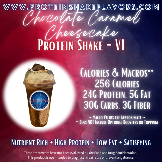 Chocolate Caramel Cheesecake Recipe for High Protein Shake for Meal Replacement, Supplement or Weight Loss