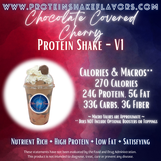 Chocolate Covered Cherry Recipe for High Protein Shake for Meal Replacement, Supplement or Weight Loss