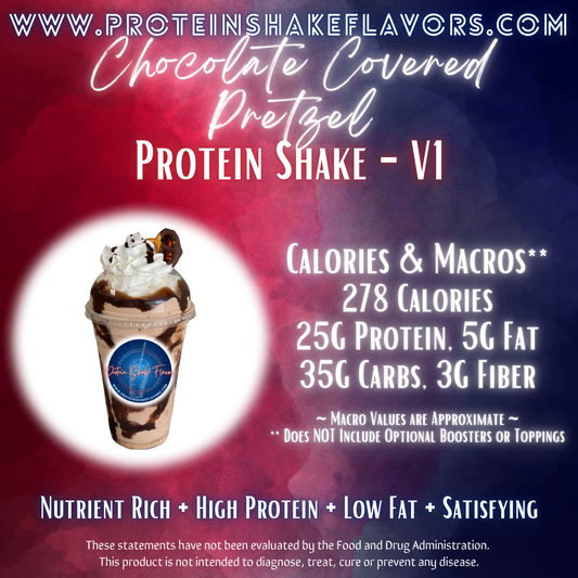Chocolate Covered Pretzel Recipe for High Protein Shake for Meal Replacement, Supplement or Weight Loss