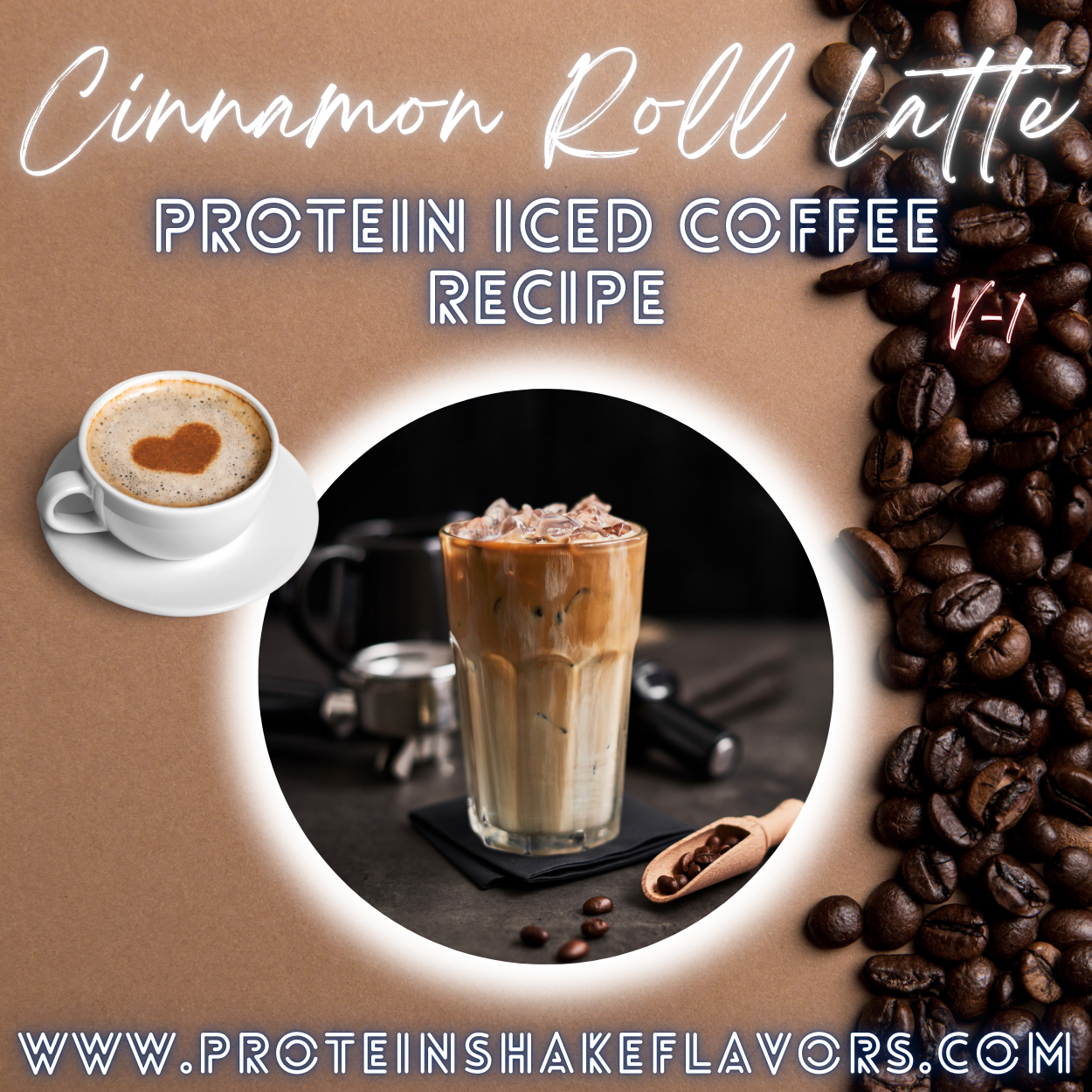 Protein Iced Coffee Recipe: Cinnamon Roll Latte ☕