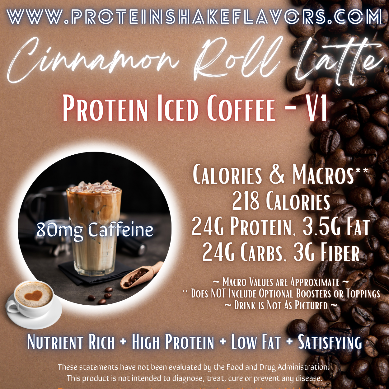 Protein Iced Coffee Recipe: Cinnamon Roll Latte ☕