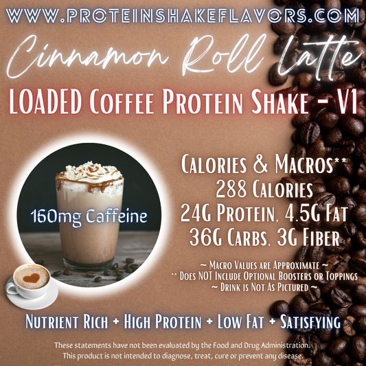 Loaded Coffee Protein Shake Recipe: Cinnamon Roll Latte ☕