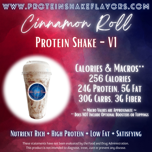 Cinnamon Roll Recipe for High Protein Shake for Meal Replacement, Supplement or Weight Loss