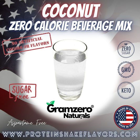 Coconut All Natural Drink Mix Sugar Free Keto Friendly Beverage Non-GMO No Artificial Colors or Flavors Aspartame Free Loaded Tea Flavoring Powder