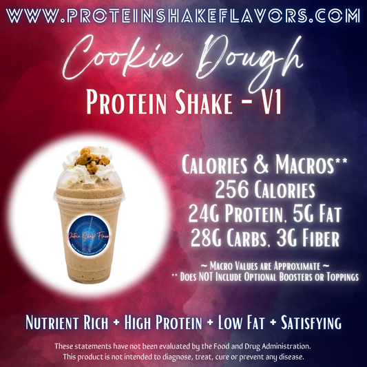 Cookie Dough Recipe for High Protein Shake for Meal Replacement, Supplement or Weight Loss