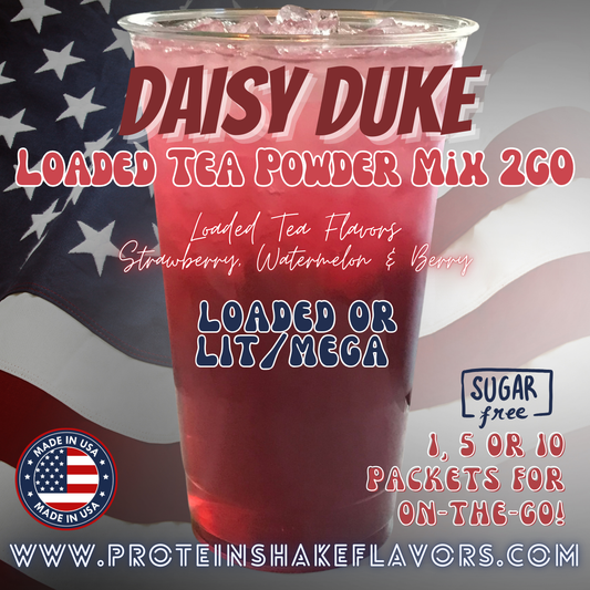 Daisy Duke Loaded Tea Energy Drink Powder Caffeine Sugar Free Energy Water Packets Without Aspartame