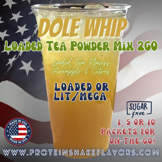 Dole Whip Loaded Tea Energy Drink Powder Caffeine Sugar Free Energy Water Packets Without Aspartame